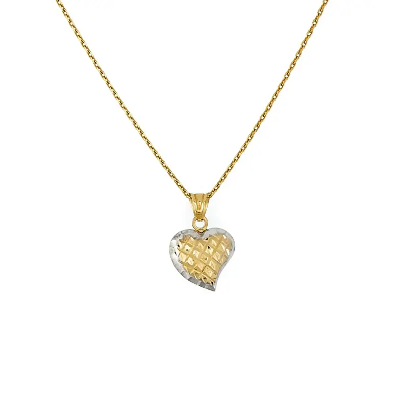 Złota zawieszka serce